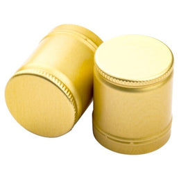 30×35mm Gold Aluminium ROPP Spirit Cap – Tamper-Evident Bottle Closure