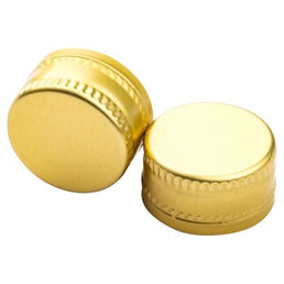 28×15mm Gold Aluminium ROPP Cap – Tamper-Evident Bottle Closure
