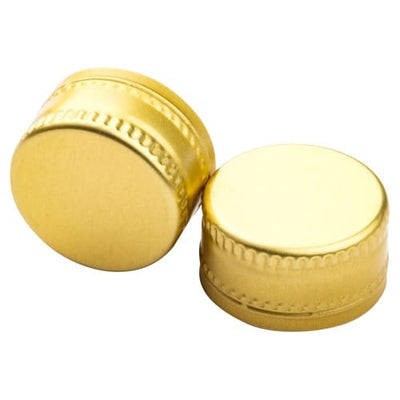 28×15mm Gold Aluminium ROPP Cap – Tamper-Evident Bottle Closure