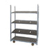 Danish Plant Trolley with 3 Shelves – Galvanized Steel Frame – 1350x565x1900mm