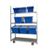 Danish Plant Trolley with 3 Shelves – Galvanized Steel Frame – 1350x565x1900mm