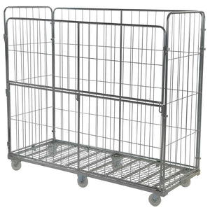 Three-Sided Super Jumbo Demountable Roll Pallet – 800 x 2000 Base, Heavy-Duty 500kg Capacity, Bright Zinc Finish