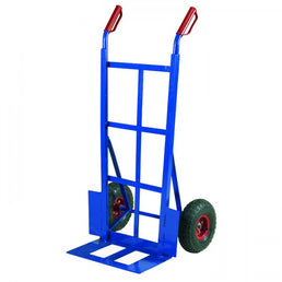 Heavy Duty Steel Sack Truck with Pneumatic Tyres, 300kg Capacity, Blue