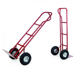 Heavy Duty Steel Sack Truck with Pneumatic Tyres, 200kg Capacity, Red