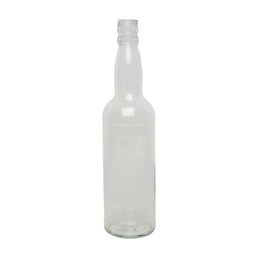 70cl Round Whisky Spirit Bottle – 700ml Premium Glass Bottle (White Flint | 340g)