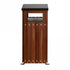 Wood Effect Slatted Square Outdoor Litter Bin - 36 Litre