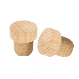 19mm Hybrid Cork Stopper (Wooden Top)