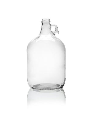 1 Gallon (128oz) Clear Glass Flagon Growler with Handle