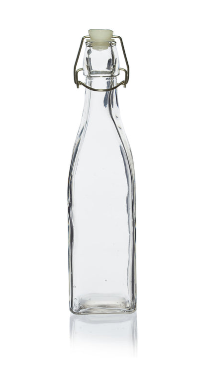 550ml Square Swing-Stopper Glass Water Bottle
