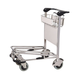 Explorer Stainless Steel Airport Luggage Trolley with 4 Wheels