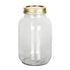 1 Litre Embossed Glass Mason Jar